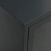 TV Stand Black 41.3"x13.8"x20.5" Steel and Glass